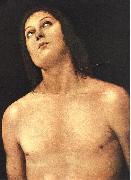 PERUGINO, Pietro Bust of St. Sebastian sg Spain oil painting reproduction